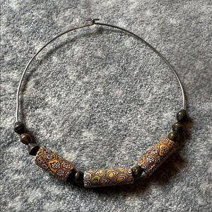 VENETIAN MILLEFIORI GLASS TRADE BEADS Necklace. VINTAGE